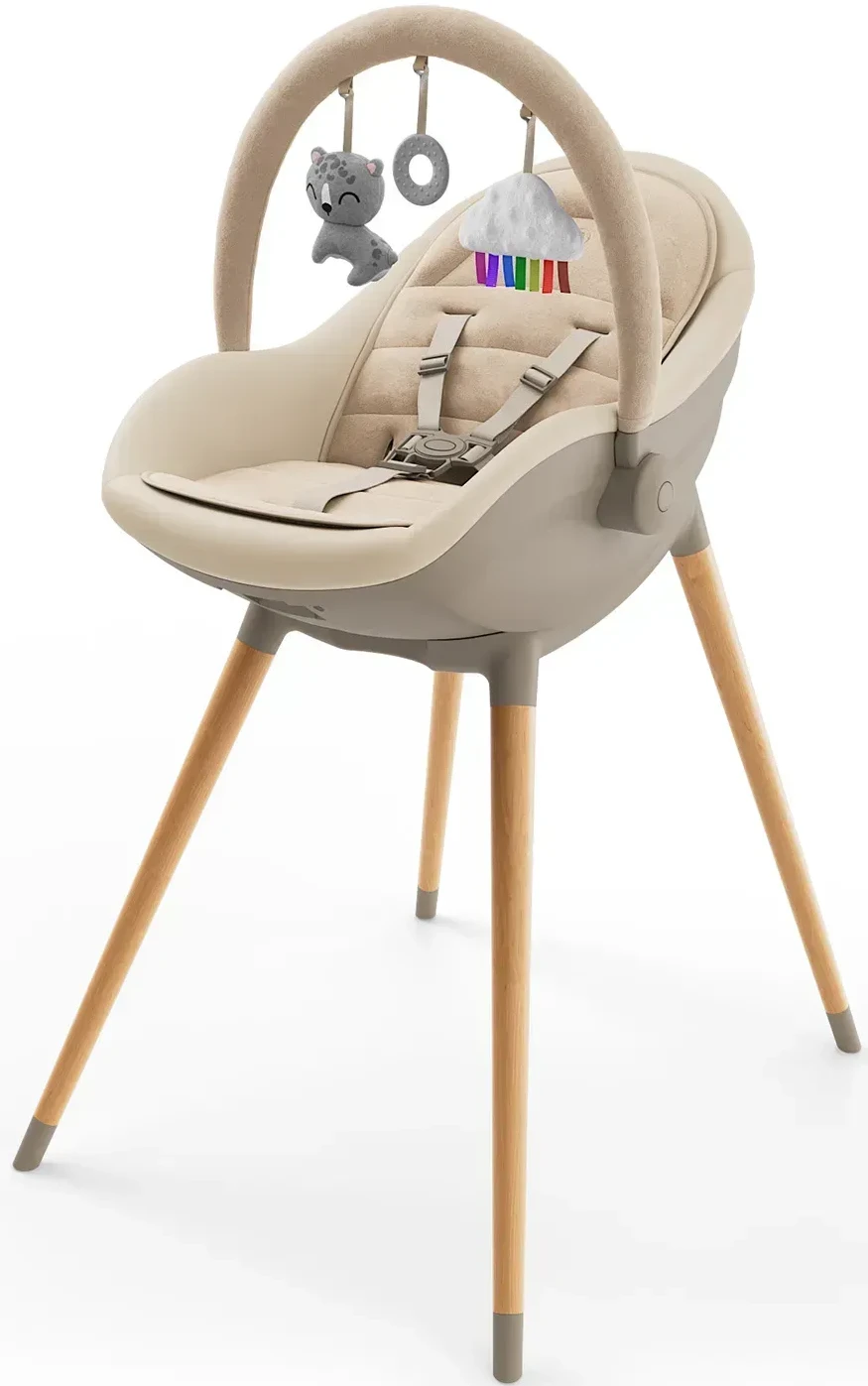 Стульчик для кормления трансформер Kinderkraft 2в1 Kinderkraft Fini Up Beige (KHFINIUPBEG0000)